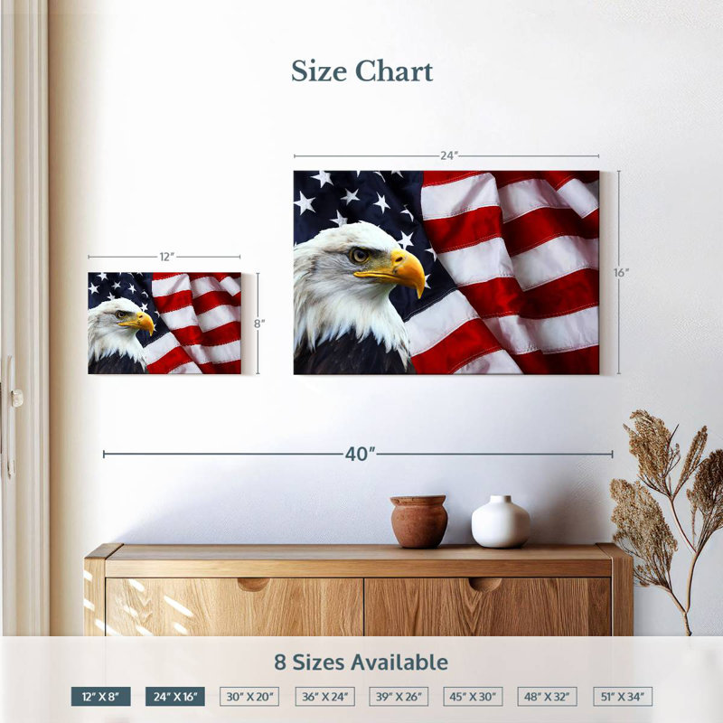 American National Bald Eagle, 16" H x 24" W