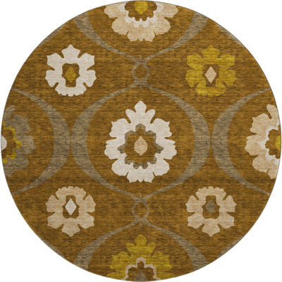 Premium Machine Washable Prisco Mocha Rug