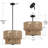  5 - Light 18in Boho Hand-Woven Drum Chandelier-195711685
