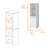 Eiffel Kitchen Pantry, Two External Shelves, Single Door Cabinet, Two Interior Shelves White -White