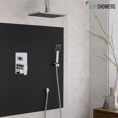 Tête de douche murale chromée avec douche à main Juno