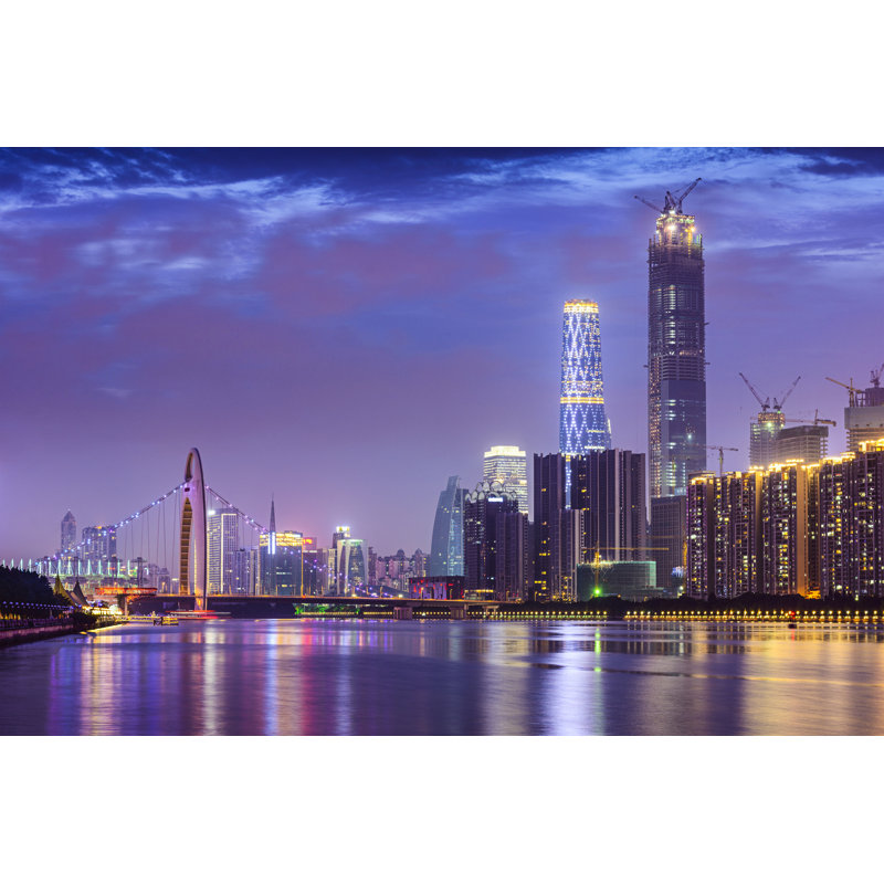 Photographie de toile tendue, "Canton", Chine, H 8 po x l 12 po