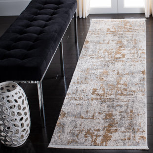 Broadway Abstract Gray/Gold Area Rug