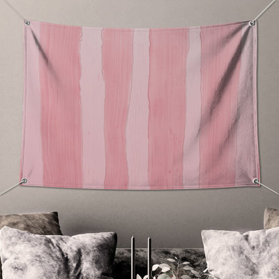Pink Vertical Stripes Wall Tapestry -  Stripes Wall Decor