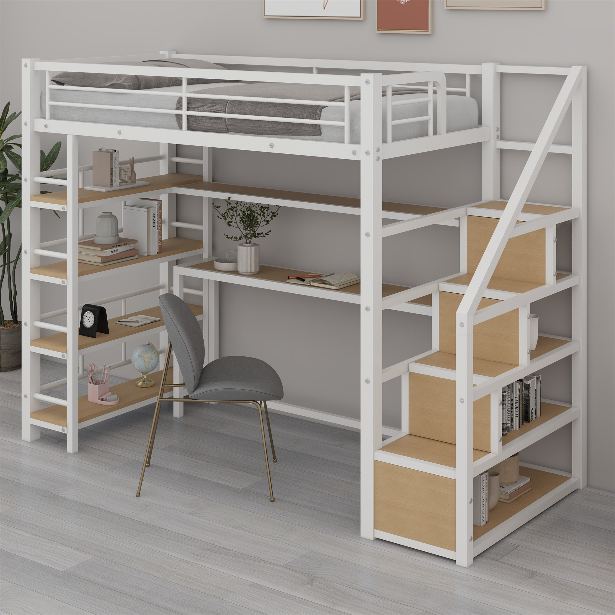 Mason & Marbles Phebe Kids Twin Loft Bed | Wayfair