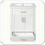Meuble-lavabo simple avec tiroir intégré en céramique-364599876