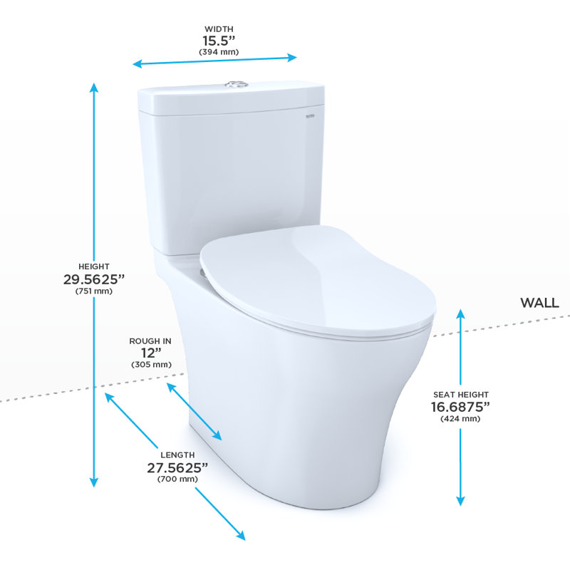 Aquia® Dual-Flush Elongated Two-Piece Toilet with Tornado Flush (Seat Included)