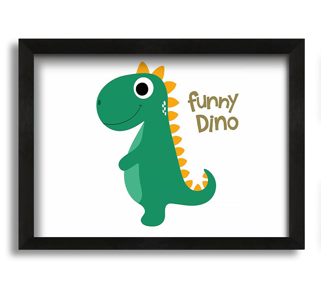 Gerahmtes Leinwandbild Funny Dino