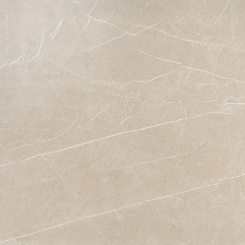 Autograph Arabescato 48X48 Marble Look Satin Porcelain Tile, Crema