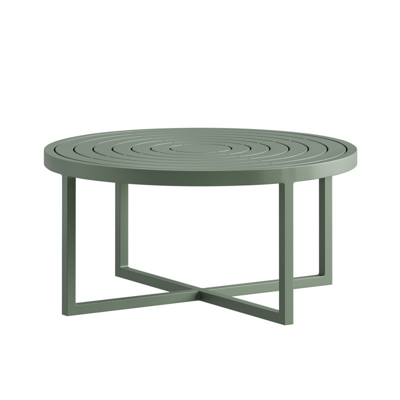 Round Cocktail Table, Eucalyptus Green