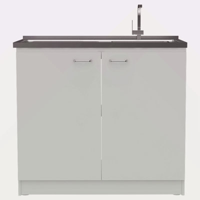 Rectangle 2-Door Utility Sink And Cabinet