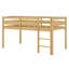 Lit mezzanine bas en bois avec échelle