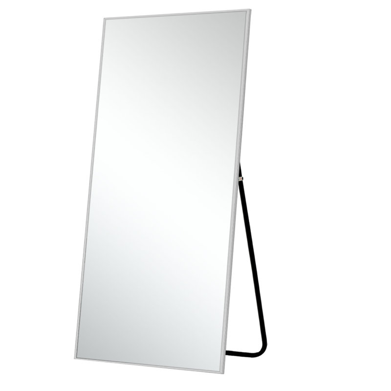Miroir de salle de bain surdimensionné surdimensionné, 70,87 po x 31,5 po, Argent