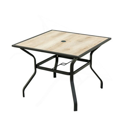 Table de salle à manger d'extérieur pour terrasse en métal