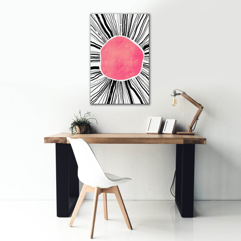«Pink Circle» par Svetlana Aleynikova, art mural sur toile, H 40 po x l 26 po