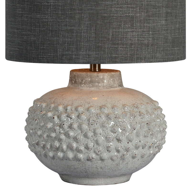 Dahntay 23.5'' White Crackle Table Lamp