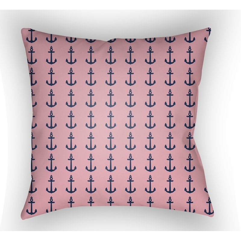 Carolina Coastal Anchor Throw Pillow, 18" H x 18" W x 4" D, Light Blue