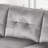 Velvet Reversible Sectional Sofa Chaise With LED Light And Throw Pillows, Gray