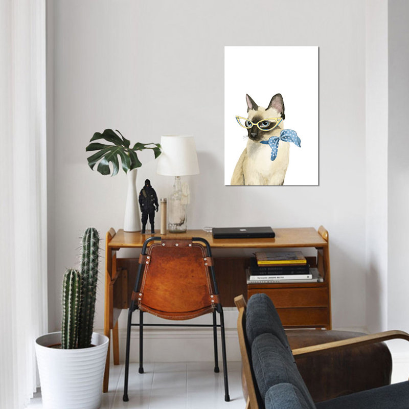 «Cool Cat II», impression sur toile, H 12 po x l 8 po x P 0,75 po, Toile tendue, Pas de tapis