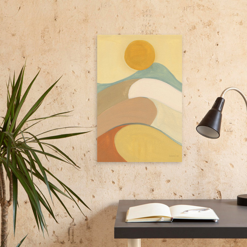 Art abstrait et mirage brun I, H 24 po x l 16 po