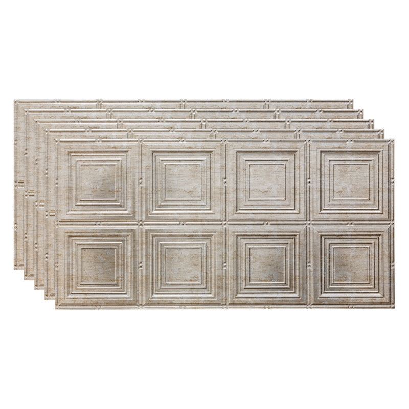 Panneau de plafond décoratif en vinyle 2 pi x 4 pi FASÄDE, Grey
