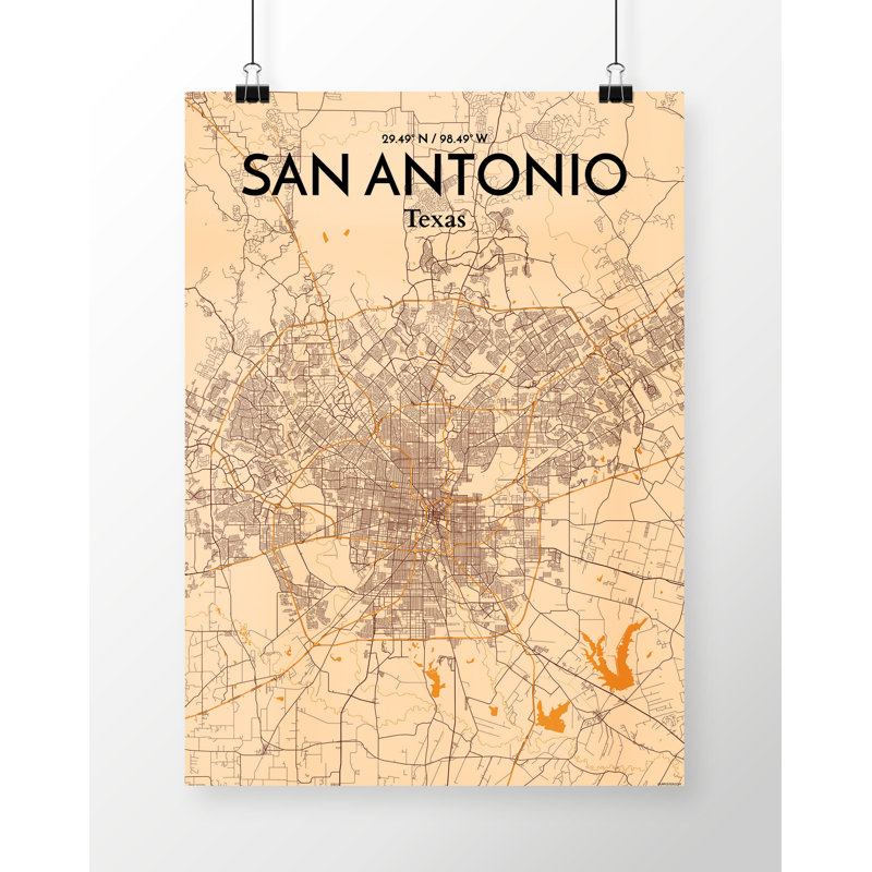 San Antonio - No Frame Print, 70.1cm H x 50cm W x 0.1cm D