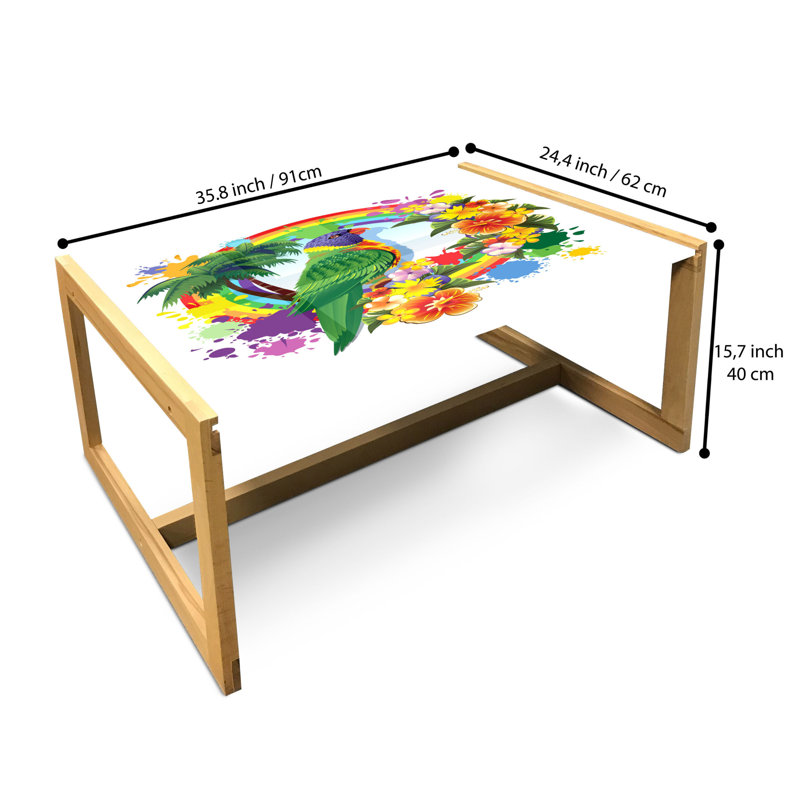 Ireka Sled Coffee Table, 90cm H x 62cm W x 40cm D