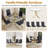 5- Piece Dining Table Set,Glass Top Metal Base Dining Tablewith 4 Faux Leather Dining Chairs-111233768-111233763