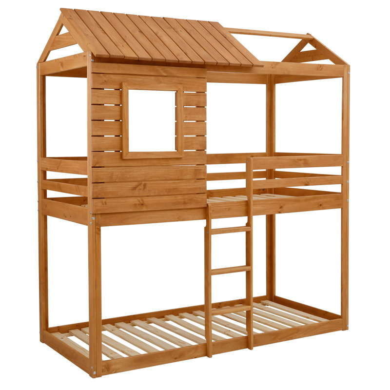 Ginsberg European Single (90 X 200 Cm) Bunk Bed, Stain Wax