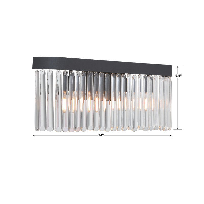 4 - Light Dimmable Vanity Light, Black