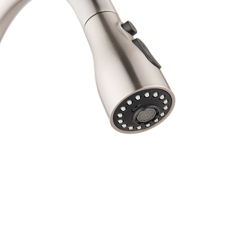Single Handle Pull Down Kitchen Sink Faucet, Brushed Nickel