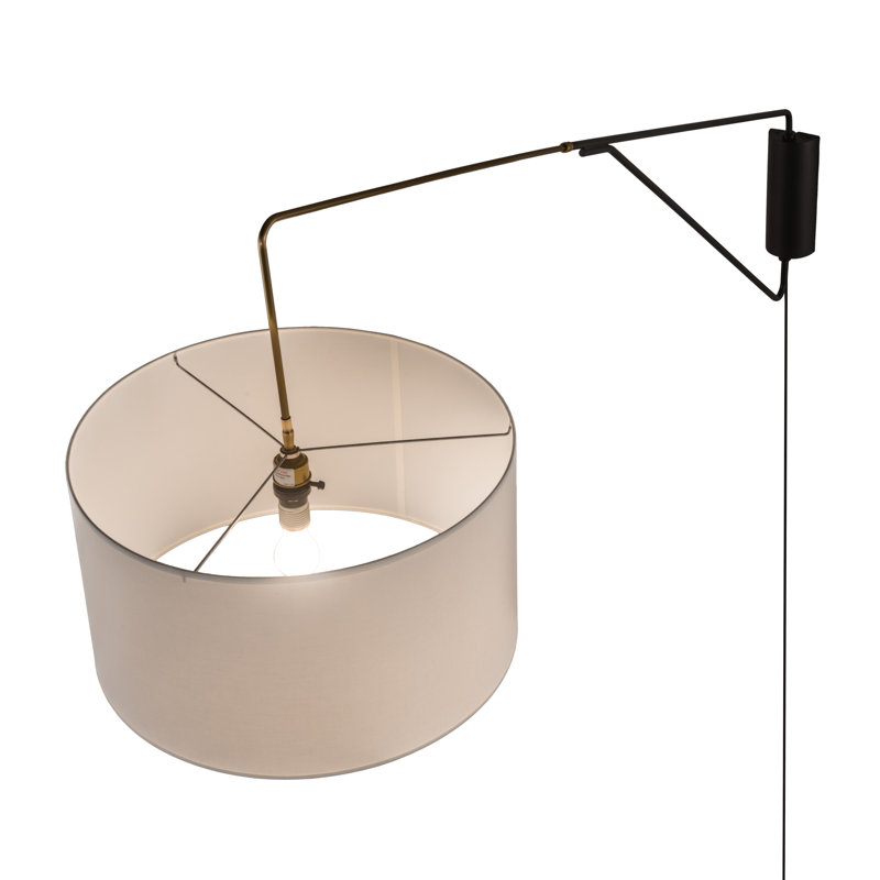 1 - Light Swing Arm, Brass Tint, 38.5" H x 22" W x 73" D