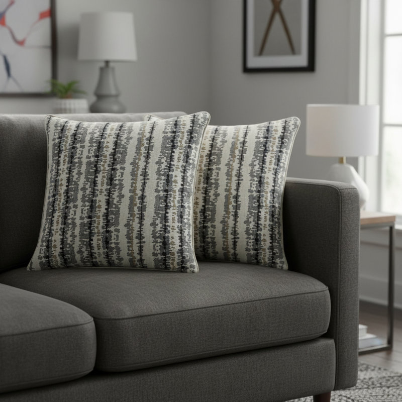 Antigua Square Pillow Cover & Insert, Spice Abstract