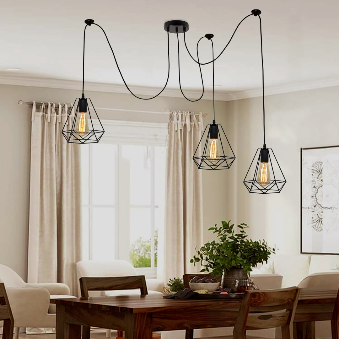 Julietta 3 - Light Black Cluster Pendant