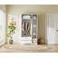 Armoire-penderie 3 portes avec tiroirs et armoire, blanc-1049287840