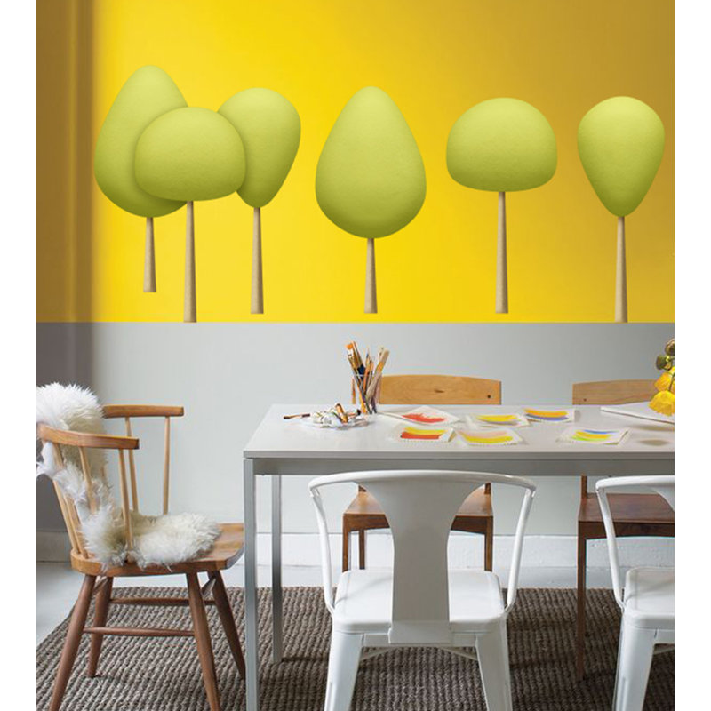 Adhésif décoratif arbres en bois, H 46 po x l 90 po