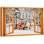 Célébration des fêtes de Noël «Window View Christmas Reindeer Santa Sleigh Celebrations & Holidays Nature Images Landscape» sur toile-98448678