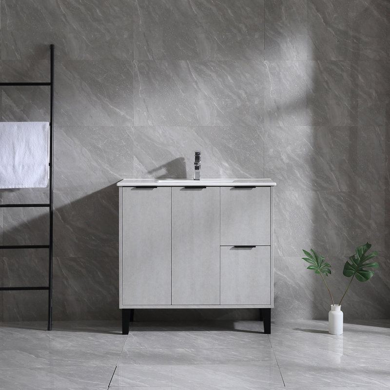 Meuble-lavabo simple l 36 po x P 18 po x H 34,3 po Kozue