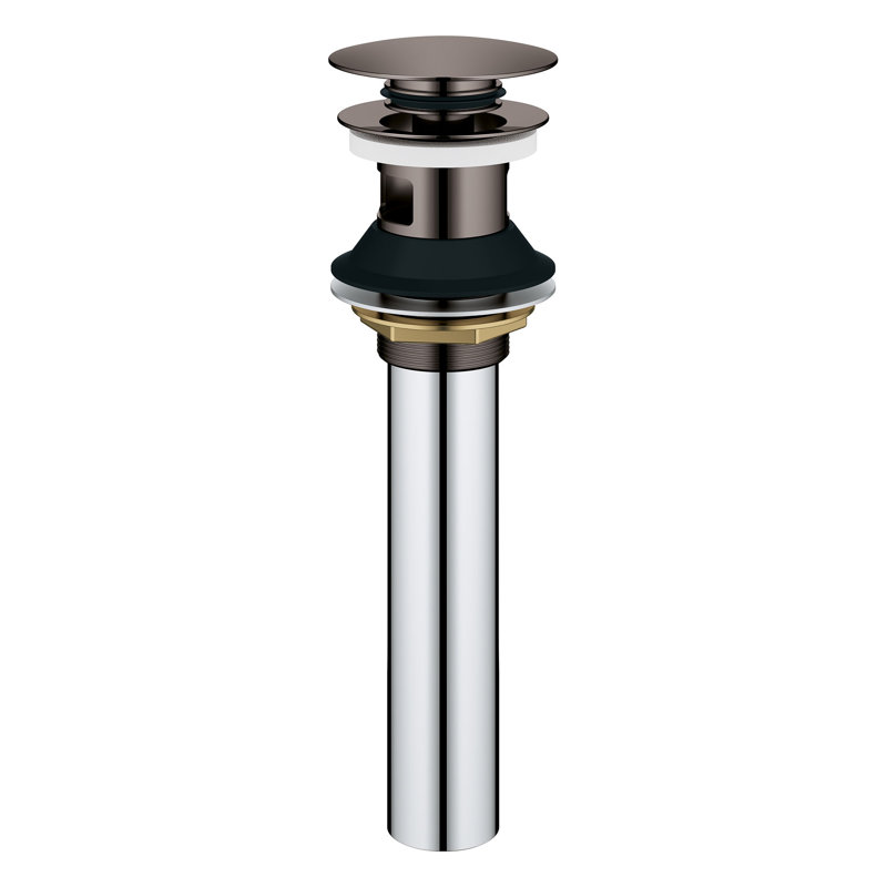 Universal Pop-Up Bathroom Sink Drain with Overflow, Hard Graphite