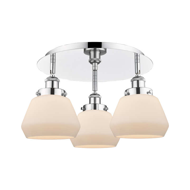 Plafonnier encastré en verre Bianet, Blanc mat, Chrome poli