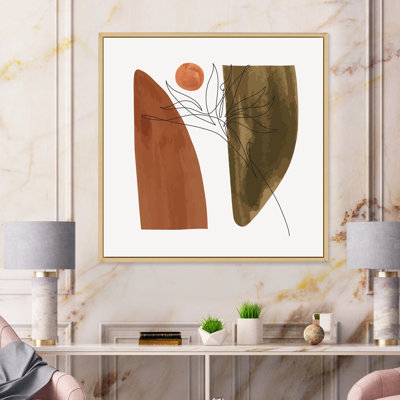 One Line Art Bird-Of-Paradise Flower - Tropical, reproduction d'art sur toile