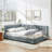 Brooks Velvet Tufted Bed with Backrest & Armrests-1090055503