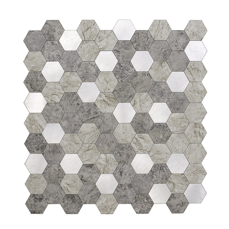 Carreau de mosaïque pelez et collez en PVC 13 po x 13 po