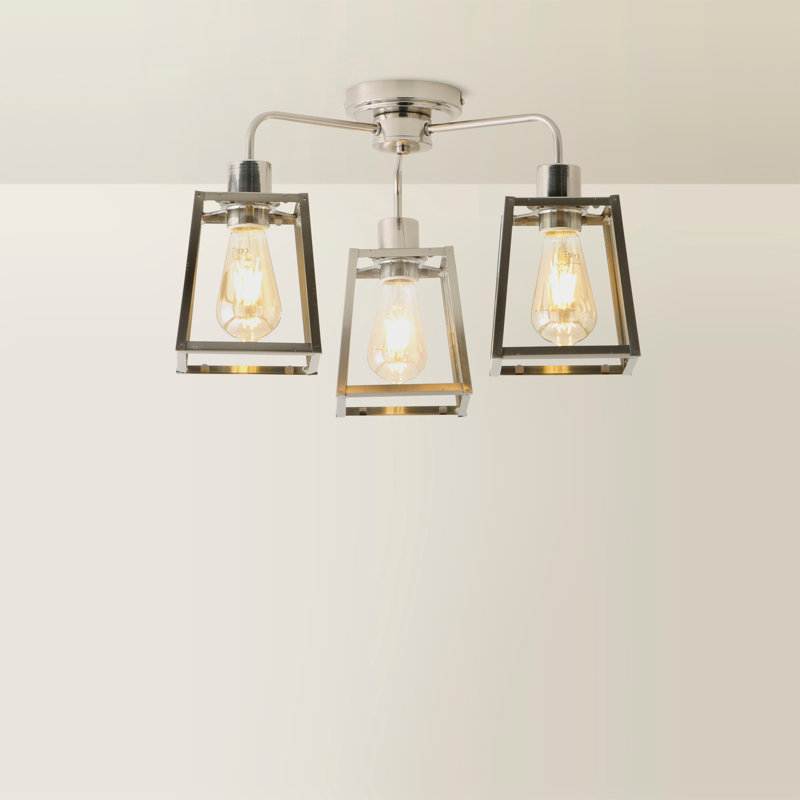 Deeric Glass Semi Flush Mount