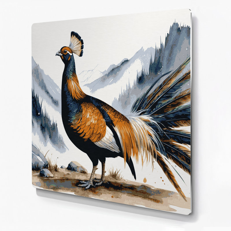 Faune, art mural blanc en métal Himalayan, H 12 po x l 12 po