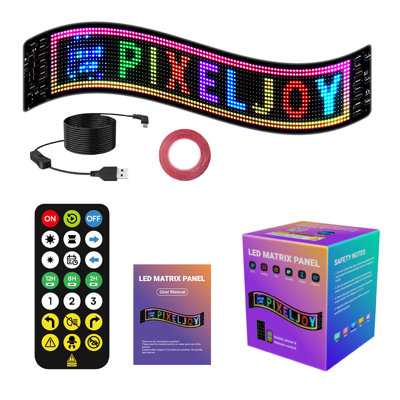 16x96 Pro Series Flexible Led Matrix - High-density Rgb Scrolling Display With Bluetooth