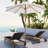 Elie Teak Outdoor Reclining Sun Lounger with Rear Wheels-1370386704