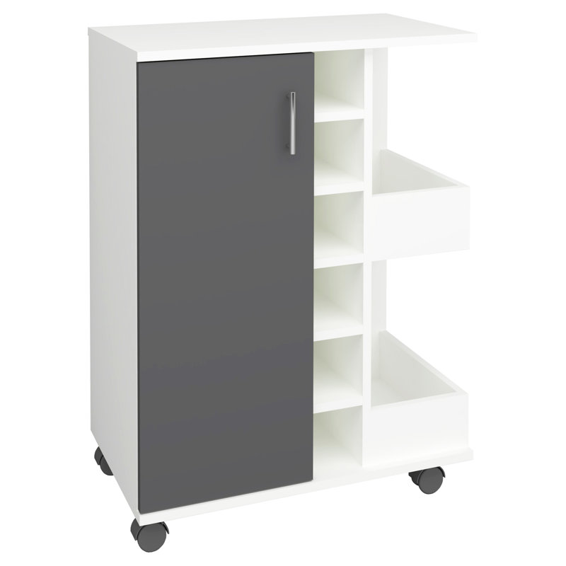 Oaklyn Wood Kitchen Cart, Black