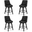 Tabouret de bar et de comptoir pivotant en bois massif Malakeh-100865015-100865018