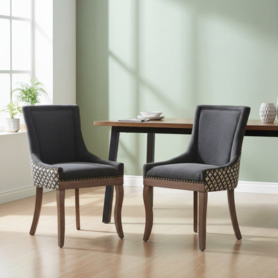 Upholstered Dining Chairs Set of 2, Modern Dining Room Parson Chair, Dinner Side Chairs for Kitchen Dining Room